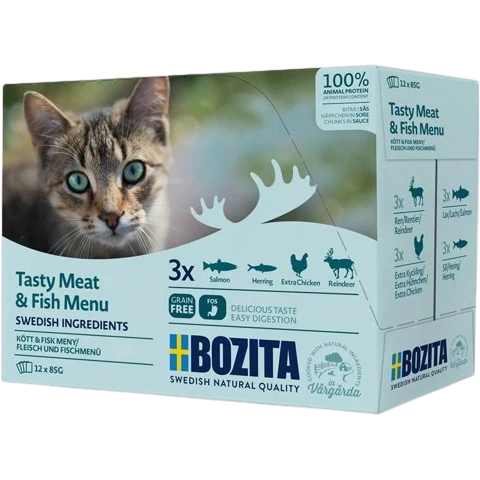 Bozita Fisch & Fleisch Häppchen in Sauce Multibox