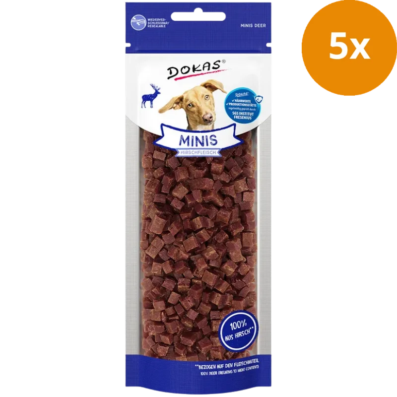 DOKAS Dog Minis Hirschfleisch 60 g | Hundesnack