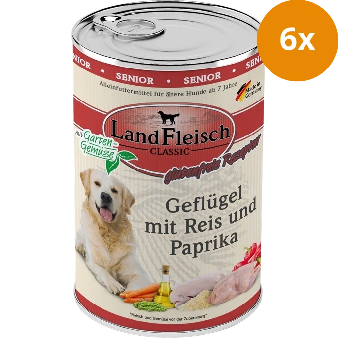 LandFleisch Dog Classic Senior - Geflügel & Paprika 400 g