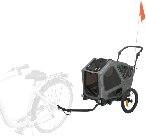 TRIXIE Fahrrad-Anhänger - grau/salbei