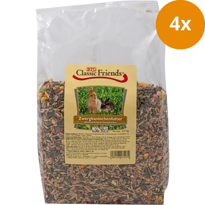 BTG Classic Friends Zwergkaninchen-Futter 2500 g