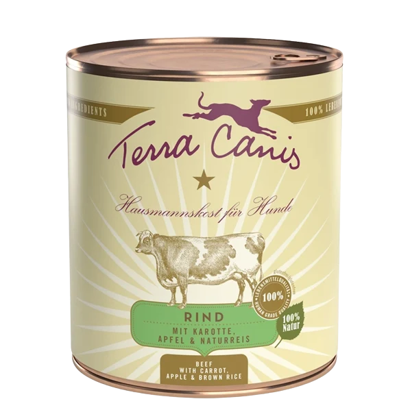 Terra Canis Menü Classic Rind mit Karotte, Apfel & Naturreis 800 g