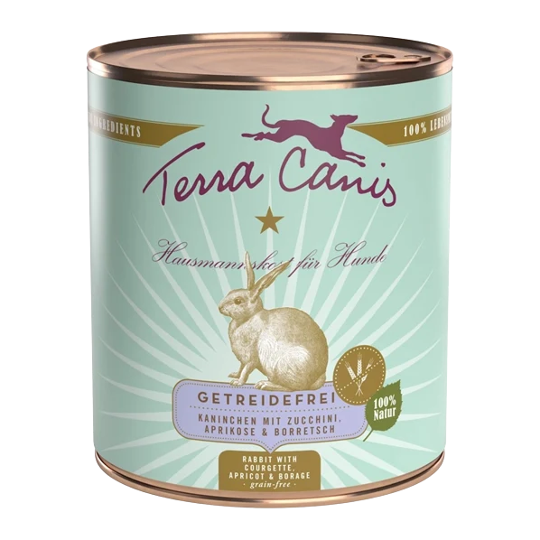 Terra Canis Menü Sensitive getreidefrei Kaninchen mit Zucchini, Aprikose 800 g