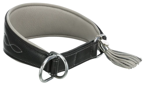 [Räumungsverkauf] TRIXIE Active Comfort Windhundehalsband mit Zugstopp schwarz / grau