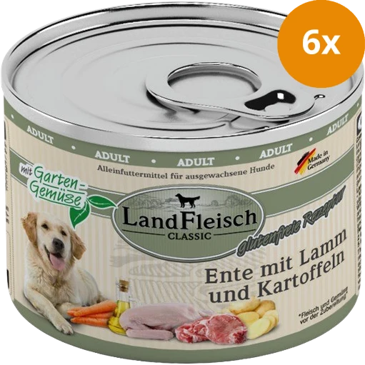 LandFleisch Dog Classic Ente mit Lamm & Kartoffel 195 g