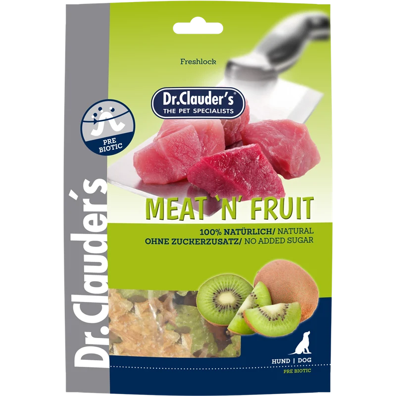 Dr.Clauder's Dog Snack Meat & Fruit Kiwi & Hühnchen 80 g
