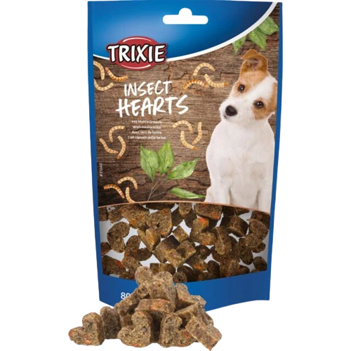 TRIXIE Insect Hearts mit Mehlwürmern 80 g
