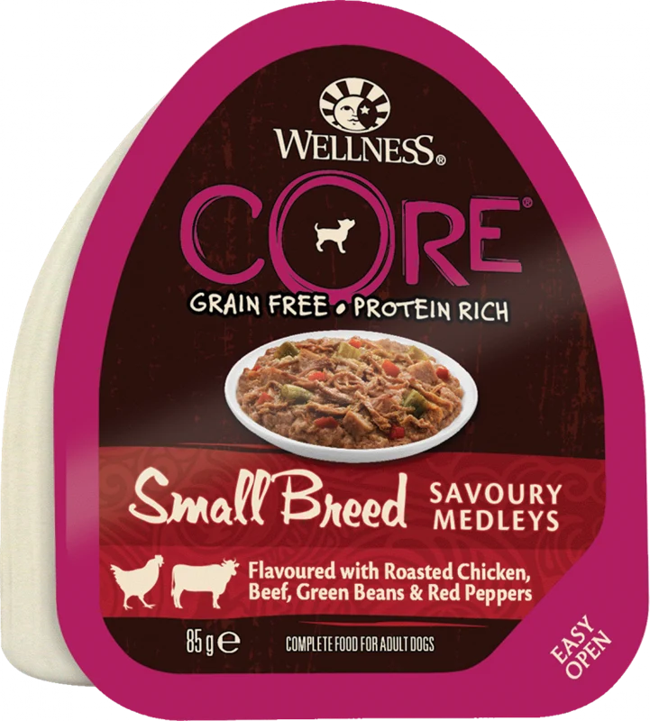 Wellness CORE Small Breed Huhn, Rind & Gemüse 85 g