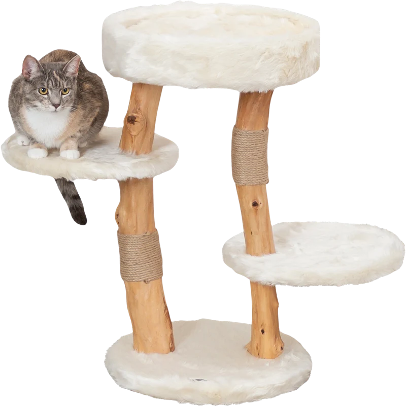 TRIXIE Kratzbaum Santo, Echt-Holz creme
