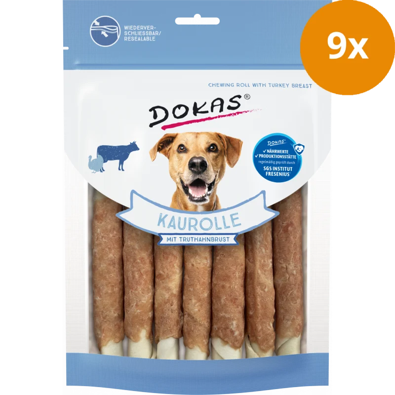 DOKAS Kaurolle mit Truthahnbrust 190 g | Hundesnack