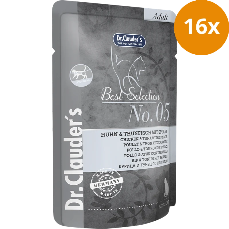 Dr.Clauder's Best Selection No. 5 Huhn & Thunfisch mit Spinat 85 g