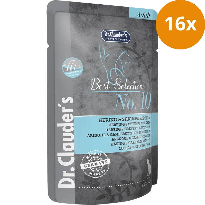 Dr.Clauder's Best Selection No. 10. Hering & Shrimps mit Chia 85 g