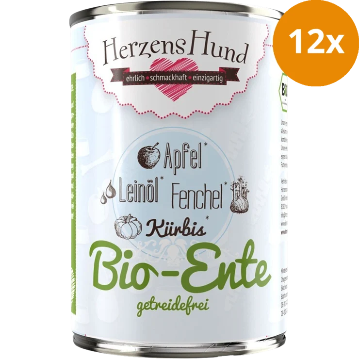 HerzensHund Bio-Ente mit Bio Gemüse 400 g