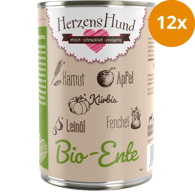HerzensHund Bio Ente mit Bio Gemüse 400 g