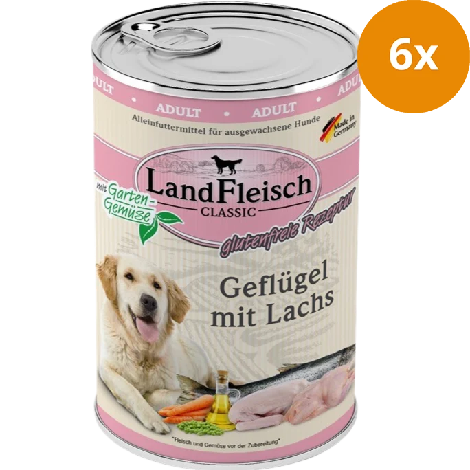LandFleisch Dog Classic Geflügel mit Lachs 400 g
