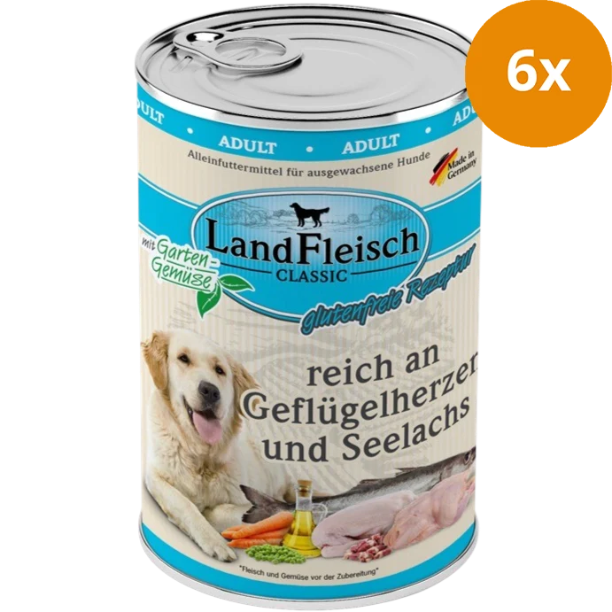 LandFleisch Dog Classic Geflügelherz & Seelachs 400 g