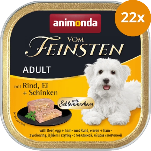 animonda Vom Feinsten Adult mit Schlemmerkern Rind, Ei + Schinken 150 g