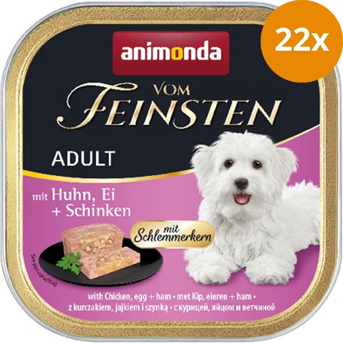 animonda Vom Feinsten Adult mit Schlemmerkern Huhn, Ei + Schinken 150 g
