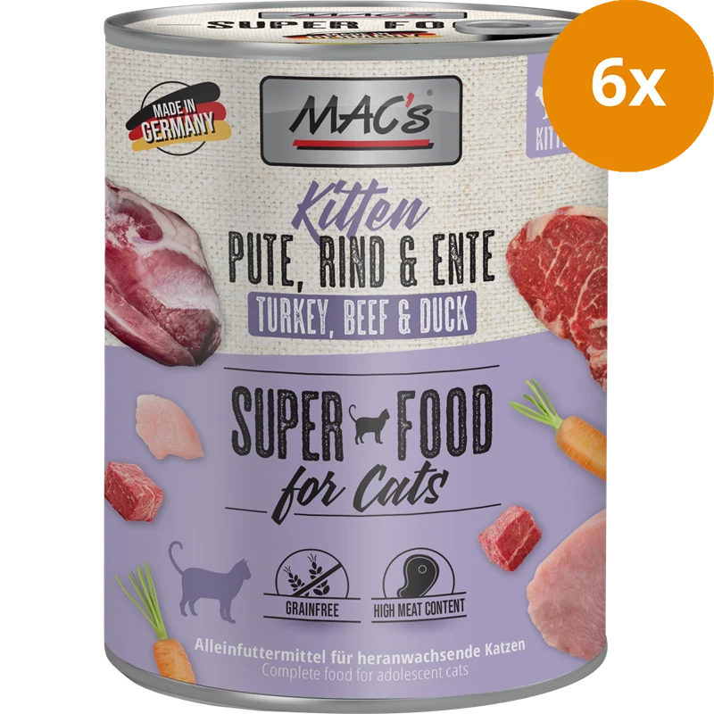 MAC's Cat Kitten Pute, Rind & Ente 800 g