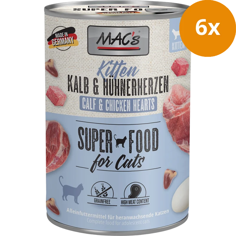 MAC's Cat Kitten Kalb & Hühnerherzen 400 g