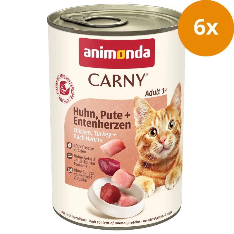 animonda Carny Huhn, Pute + Entenherzen 400 g