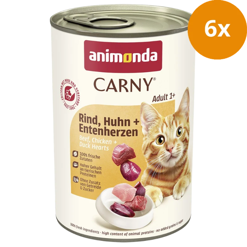 animonda Carny Rind, Huhn + Entenherzen 400 g