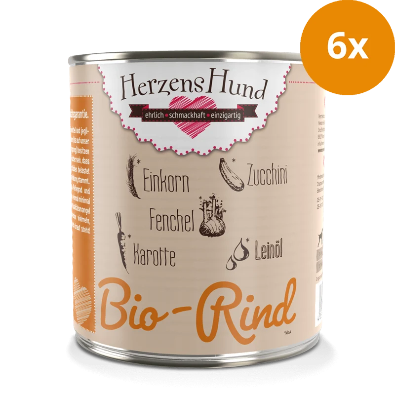 HerzensHund Bio Rind mit Bio Gemüse 800 g