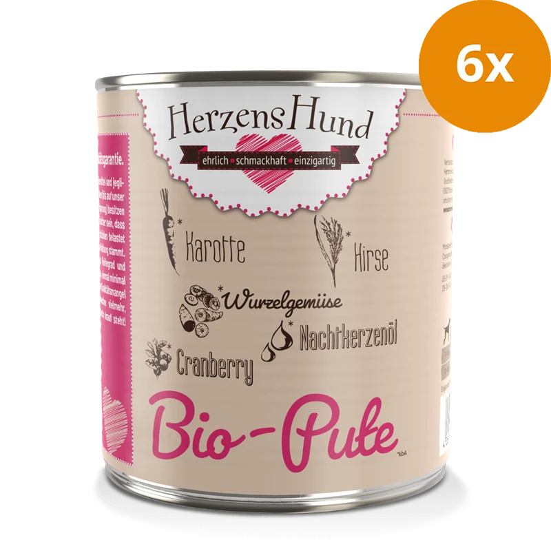 HerzensHund Bio Pute mit Bio Gemüse 800 g