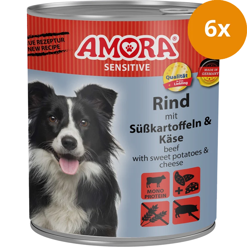 AMORA Sensitive Rind & Süßkartoffel 800 g