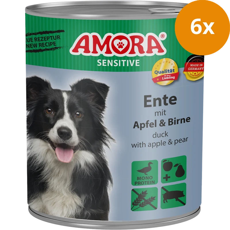 AMORA Sensitive Ente, Apfel & Birne 800 g