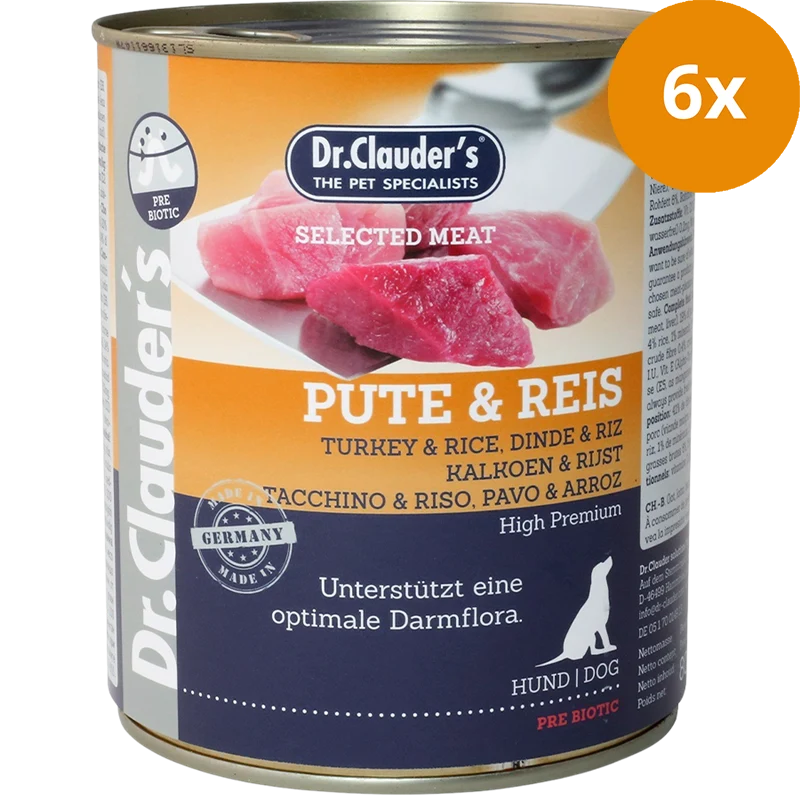 Dr.Clauder's Selected Meat Pute & Reis 800 g