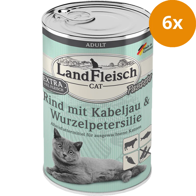 LandFleisch Pastete Rind, Kabeljau & Wurzelpetersilie 400 g