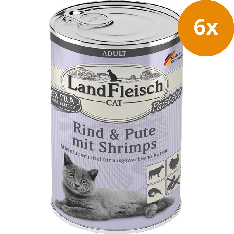 LandFleisch Pastete Rind, Pute & Shrimps 400 g