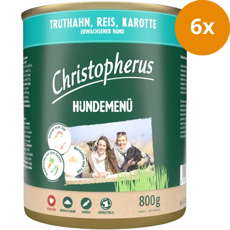 Christopherus Menü Adult Truthahn & Reis 800 g