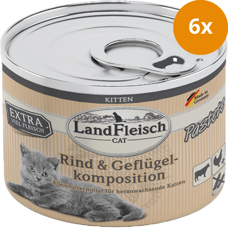 LandFleisch Kitten Pastete Rind & Geflügelkomposition 195 g