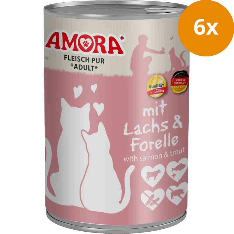 AMORA Fleisch Pur Adult Lachs & Forelle 400 g