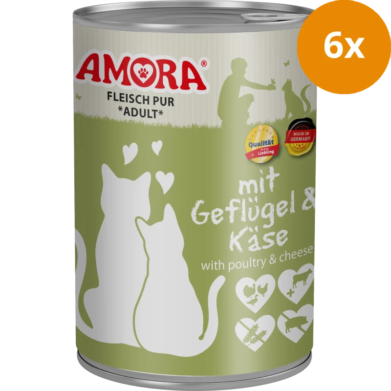 AMORA Fleisch Pur Geflügel & Käse 400 g