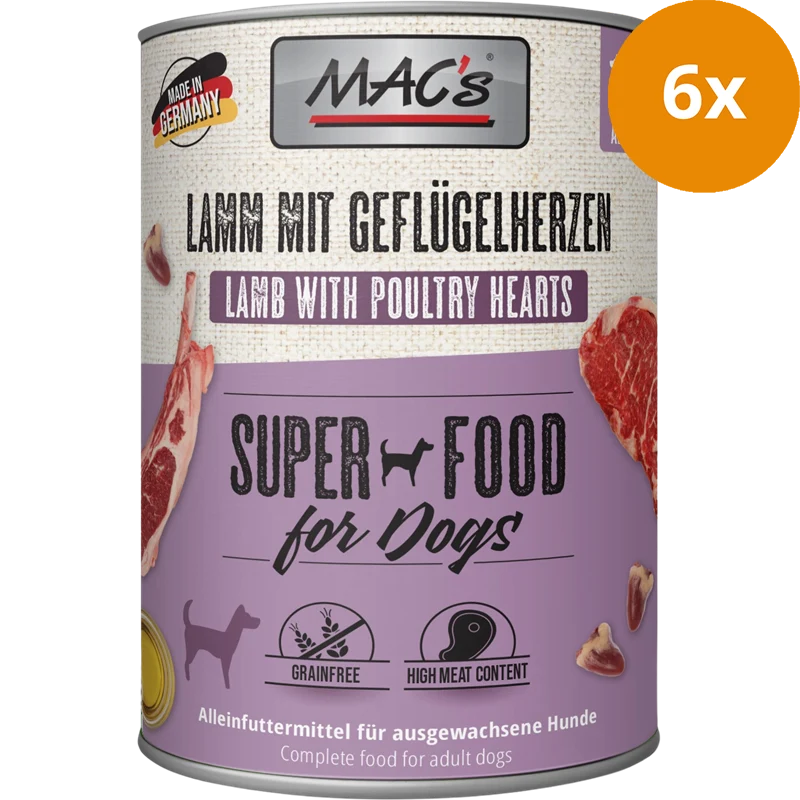 MAC's Dog Lamm & Geflügelherzen 800 g