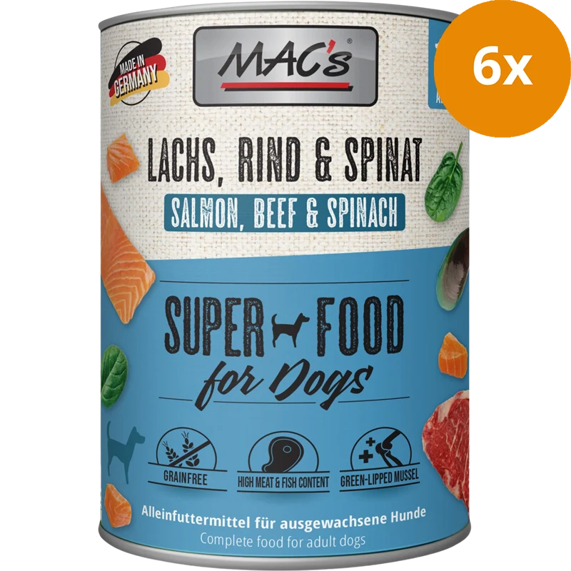 MAC's Dog Lachs, Rind & Spinat 800 g