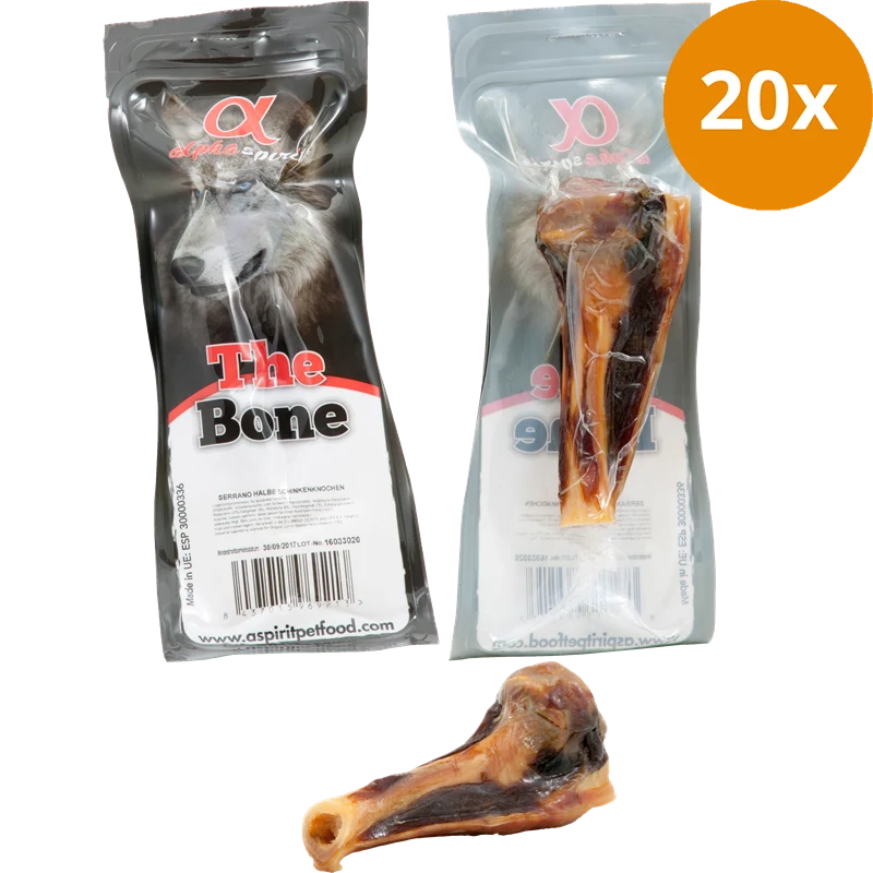 alpha spirit The Bone Serrano Schinkenknochen halb 150 g