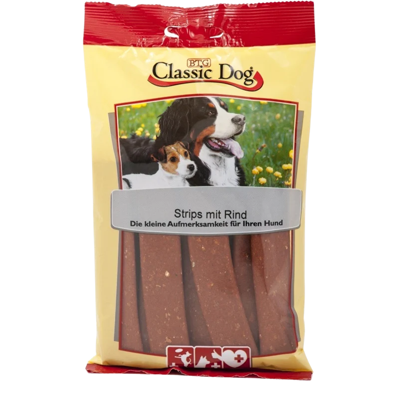 BTG Classic Dog Snack-Strips Rind 200 g