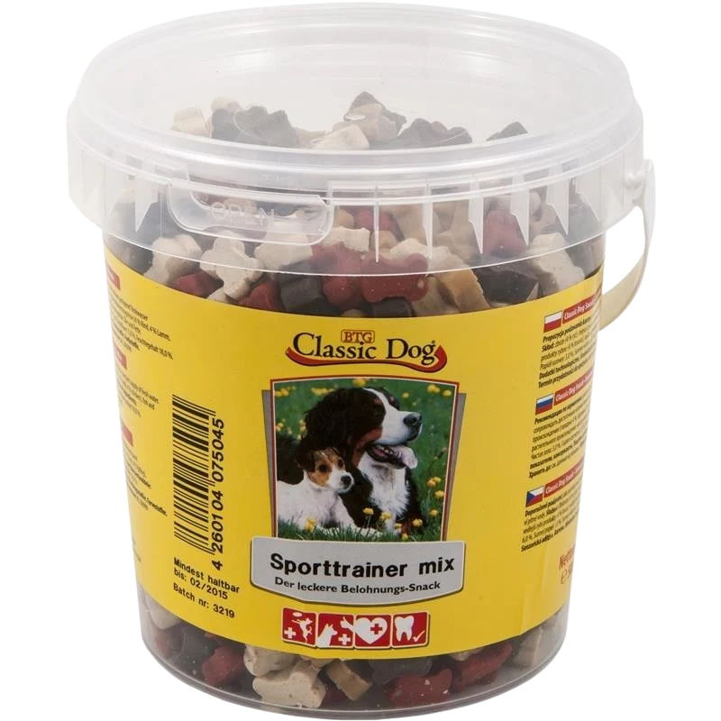 BTG Classic Dog Snack Eimer Sporttrainer Mix 500 g