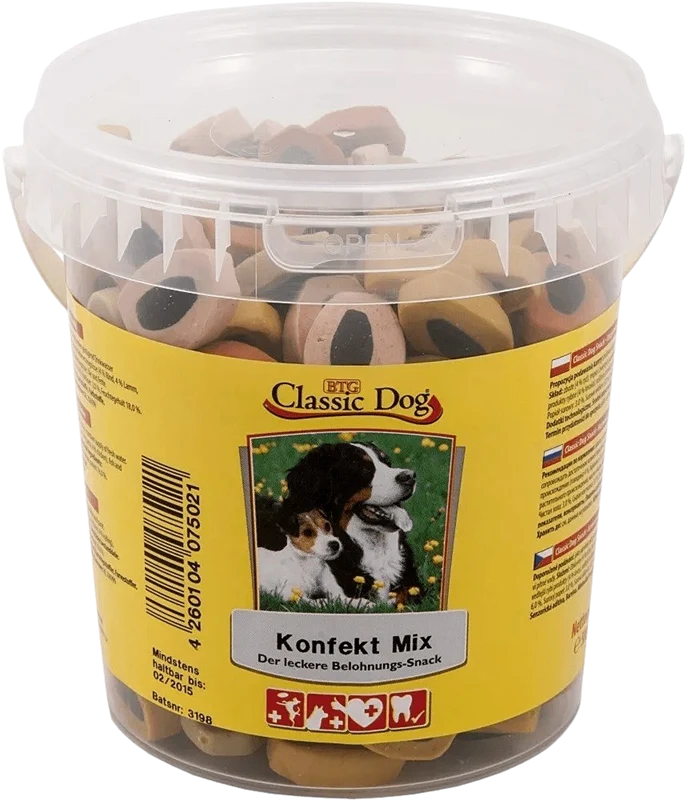 BTG Classic Dog Snack Eimer Konfekt Mix 500 g