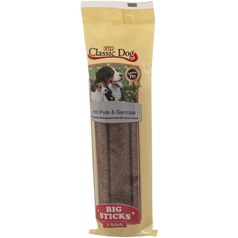 BTG Classic Dog Snack Big Sticks Pute & Gemüse 300 g