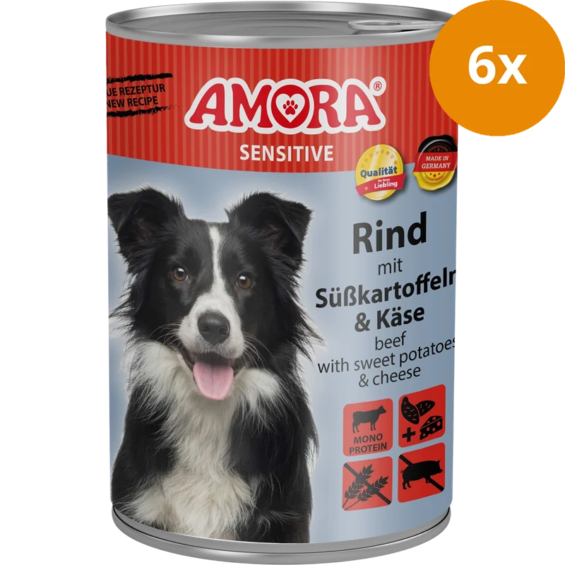 AMORA Sensitive Rind & Süßkartoffel 400 g