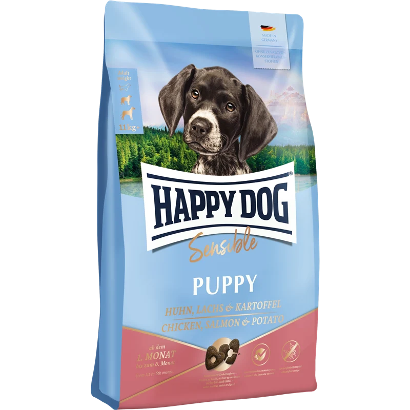 Happy Dog Sensible Puppy Huhn, Lachs & Kartoffel
