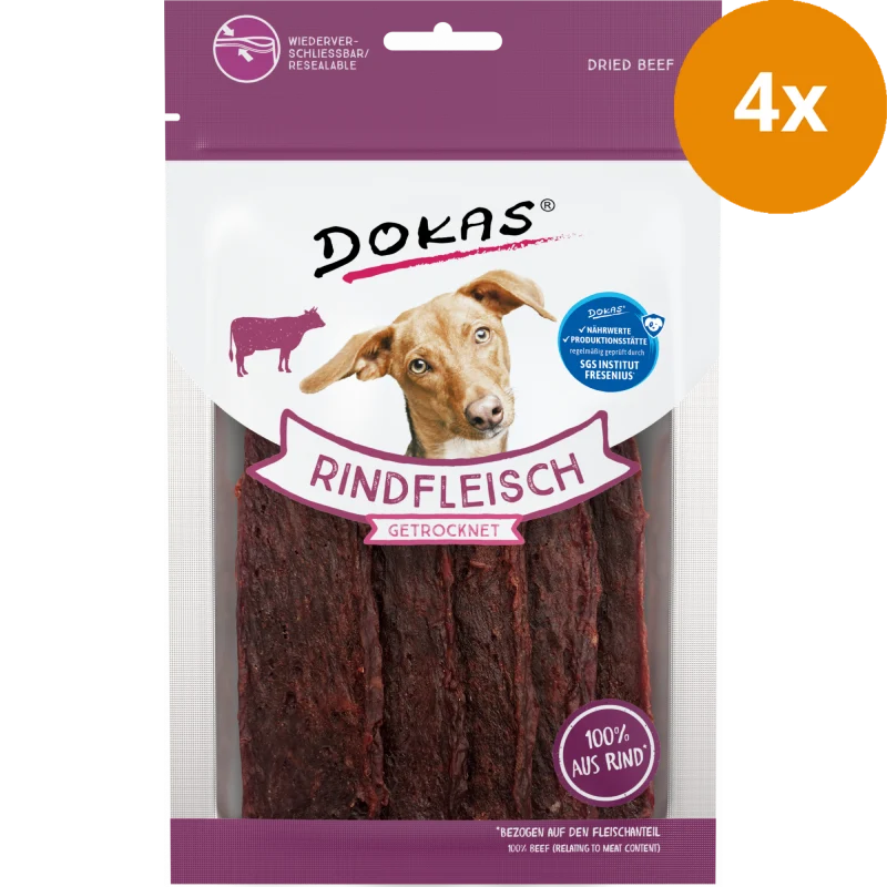 DOKAS Rindfleisch getrocknet 70 g | Hundesnack