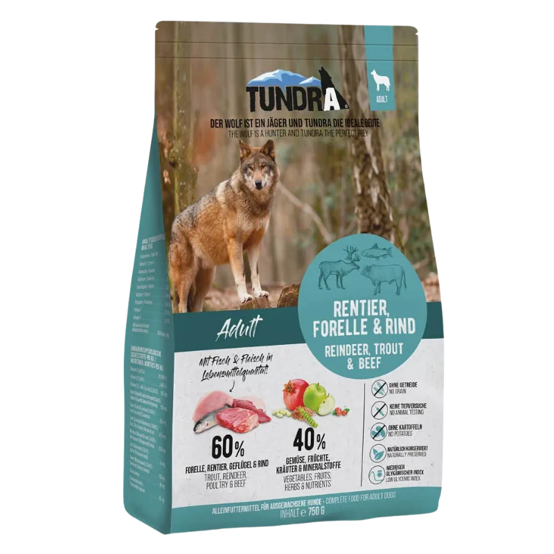Tundra Rentier, Forelle & Rind