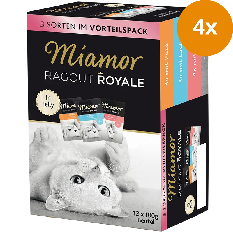 Miamor Ragout Royale in Jelly Multimix Pute, Lachs & Kalb 1200 g