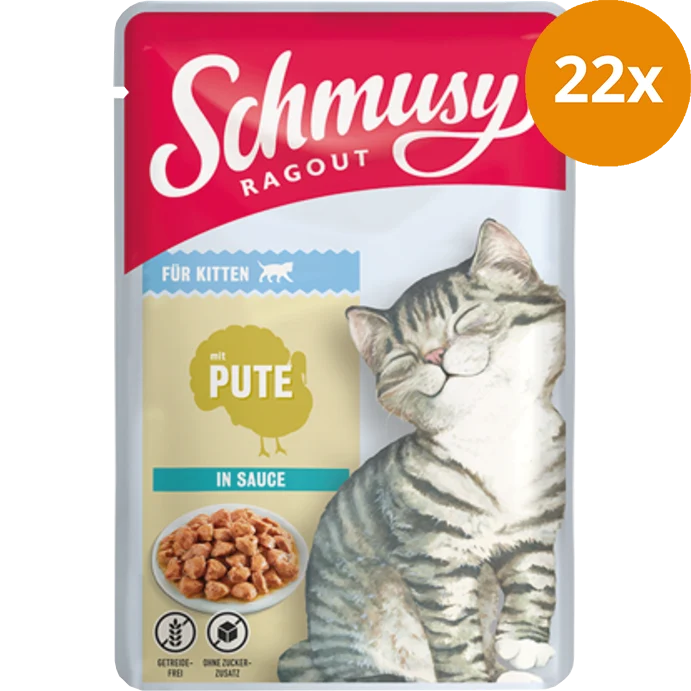 Schmusy Ragout in Sauce mit Pute für Kitten 100 g